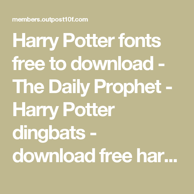 Free fonts to download